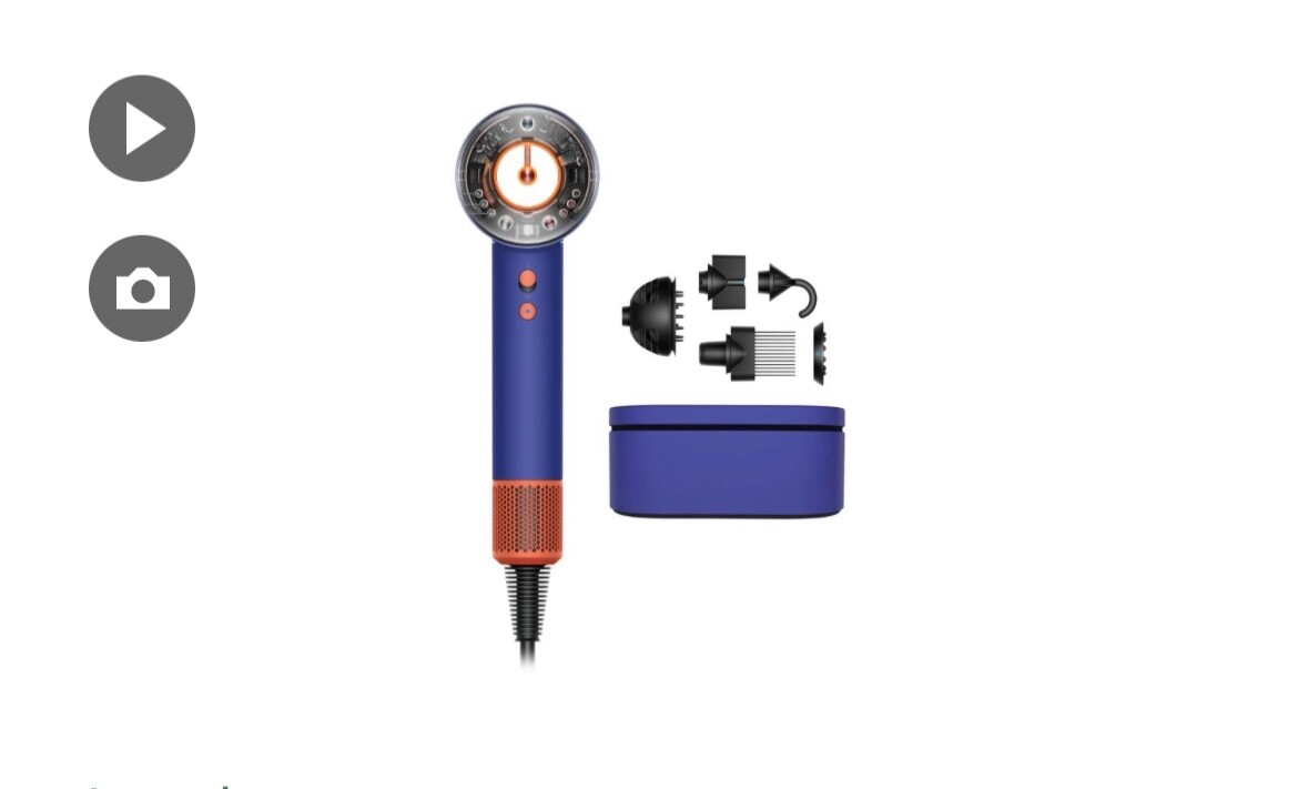 New Dyson Supersonic HD07 Special Edition Hair Dryer with Brush Comb Blue/Copper