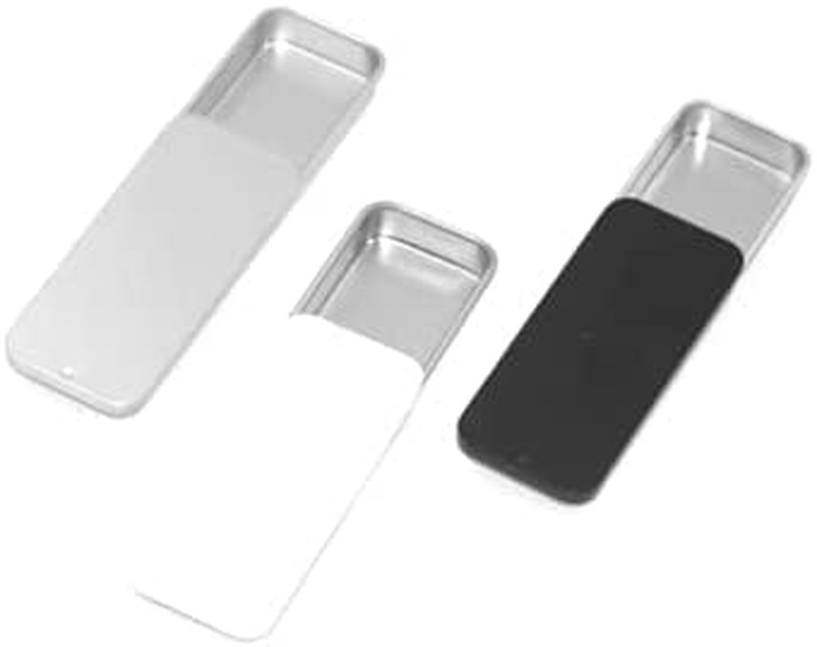 IVYRISE 3 PCS Metal Tin Box Containers Rectangular Empty Hinged Tins Box Cont…