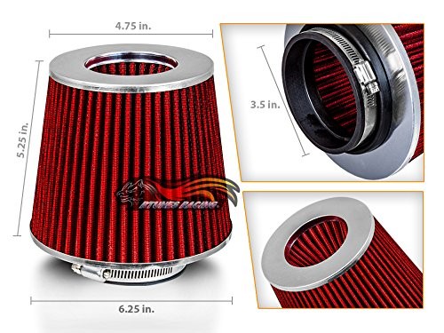 RED 89 mm Inlet Cold Air INTAKE Cone Replacement Performance Washable 3.5″
