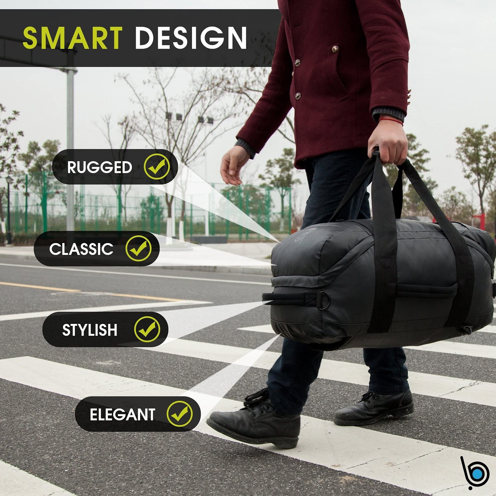 Bago Waterproof Duffel Bag Backpack For Men & Women – 3 Way Duffel Backpack f…