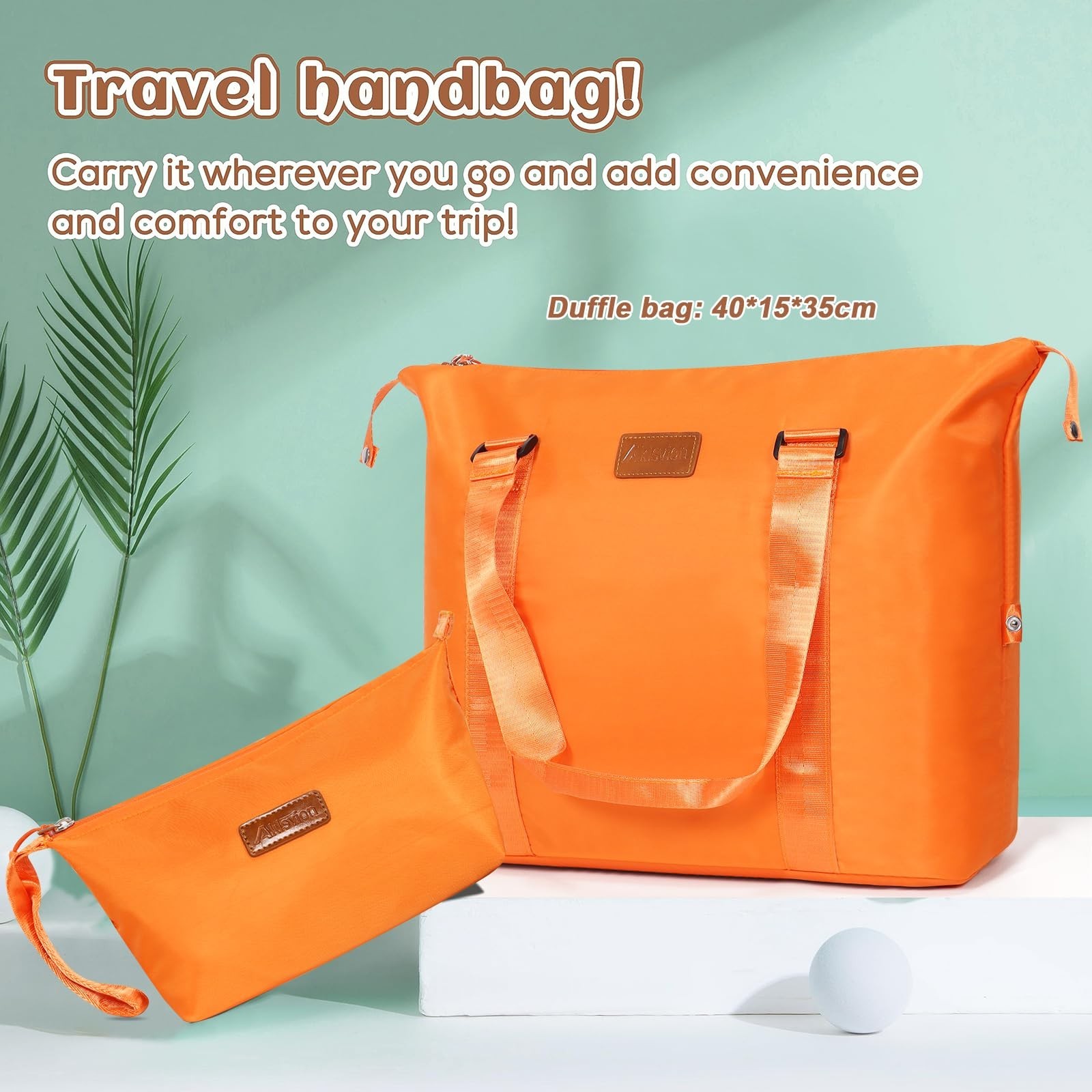 Weekender Duffel Bags for Women, Waterproof Travel Tote Bag with Trolley Slee…