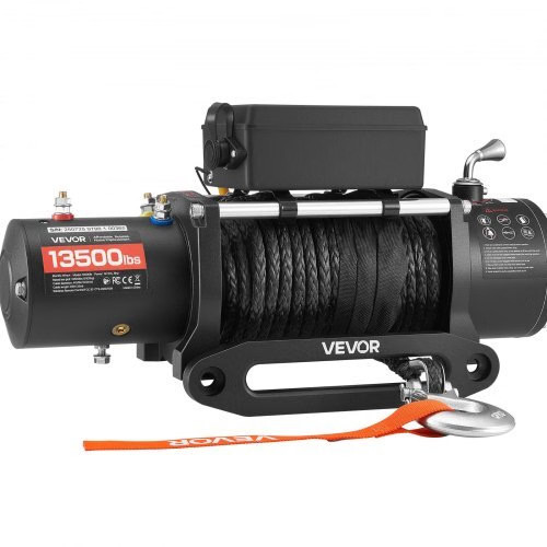 Electric Winch, 13500 lbs Load Capacity, 12V DC Truck Winch with ?&brvbar;3/8 in