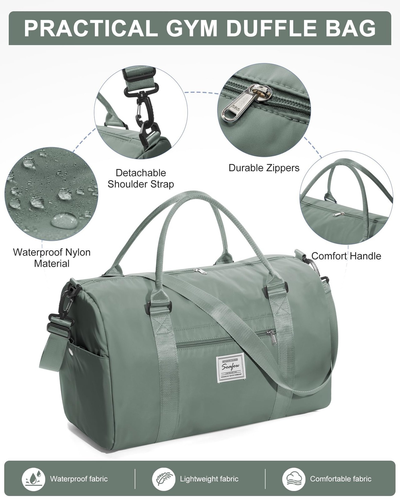 Gym Bag Womens,Travel Duffel Carry on Bag Sport Tote Bag Weekend Overnight Bag
