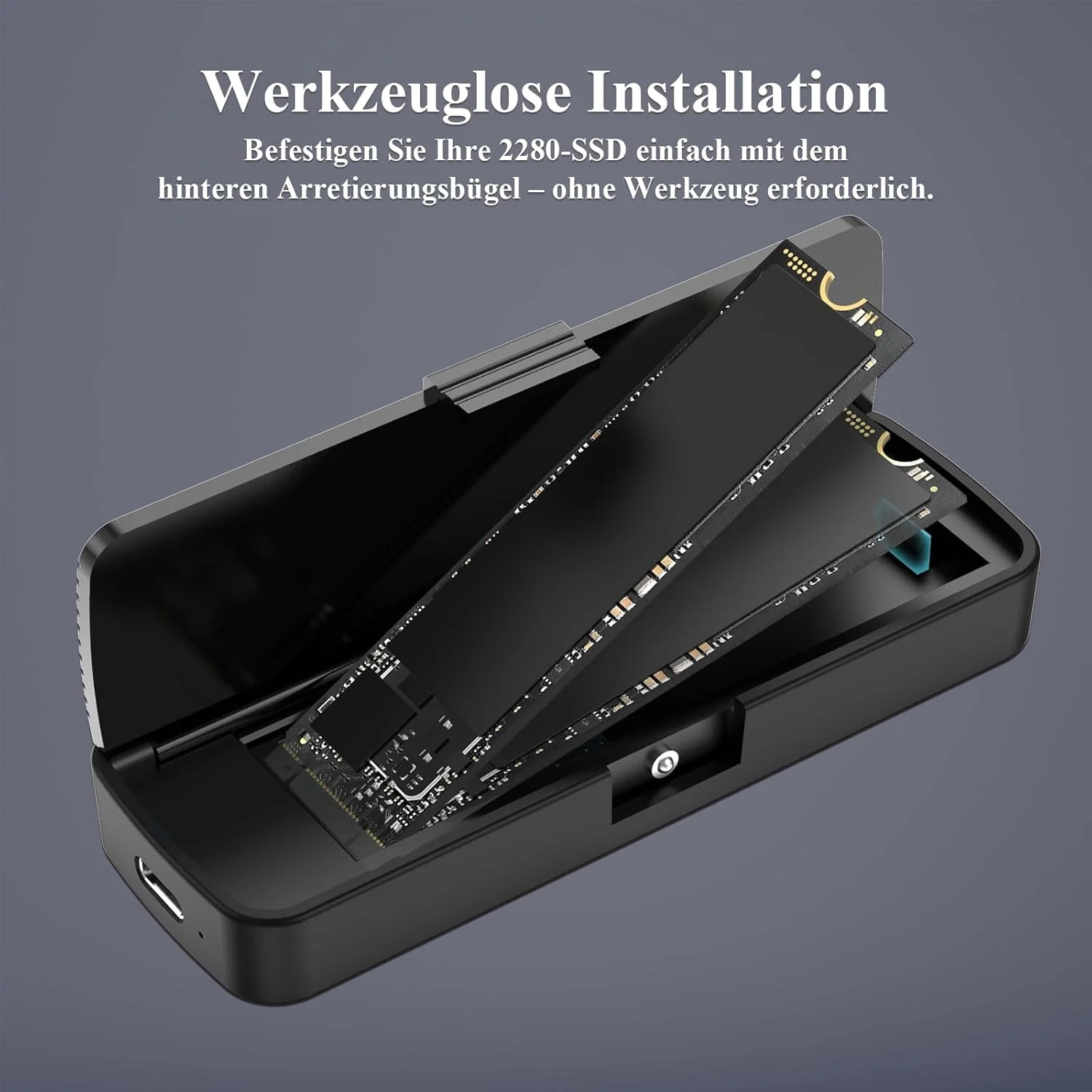 NVMe SSD Enclosure, Tool-Free Installation, Sandwich Style Design | USB 3.2 Gen