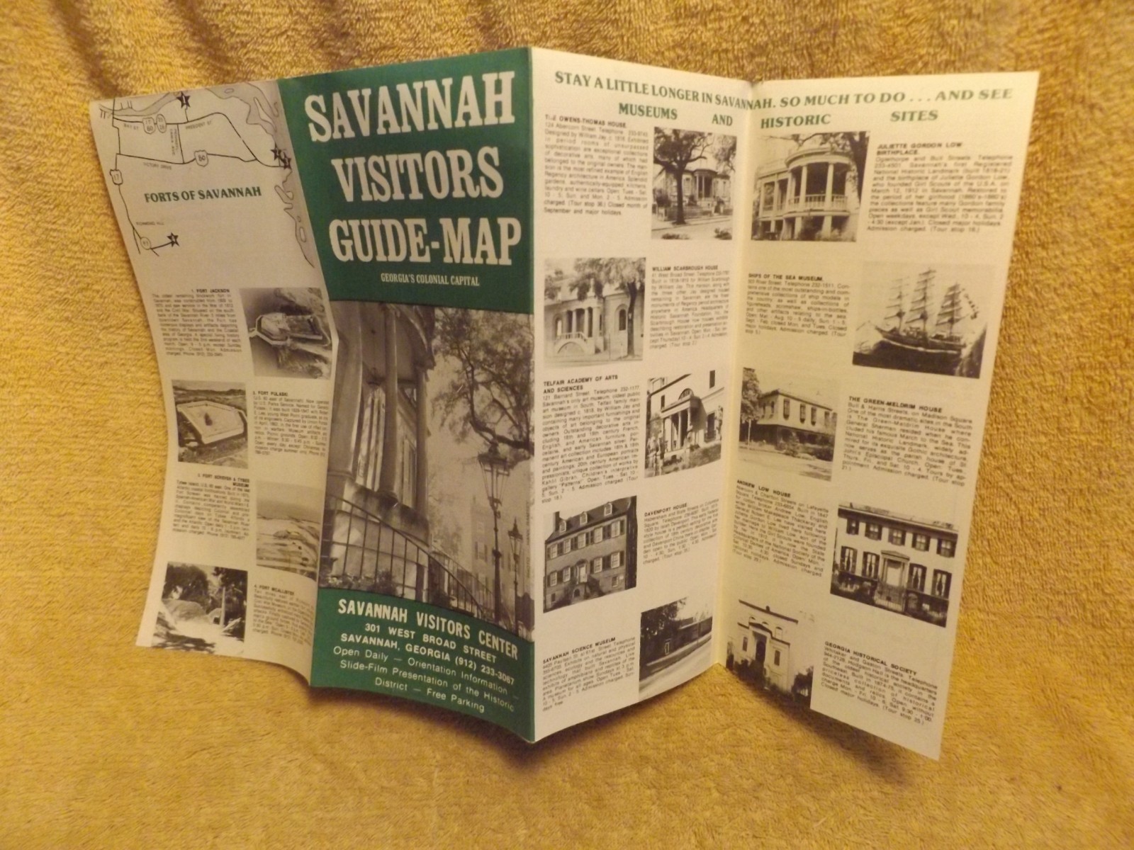 SAVANNAH VISITORS GUIDE – MAP 1979 Brochure