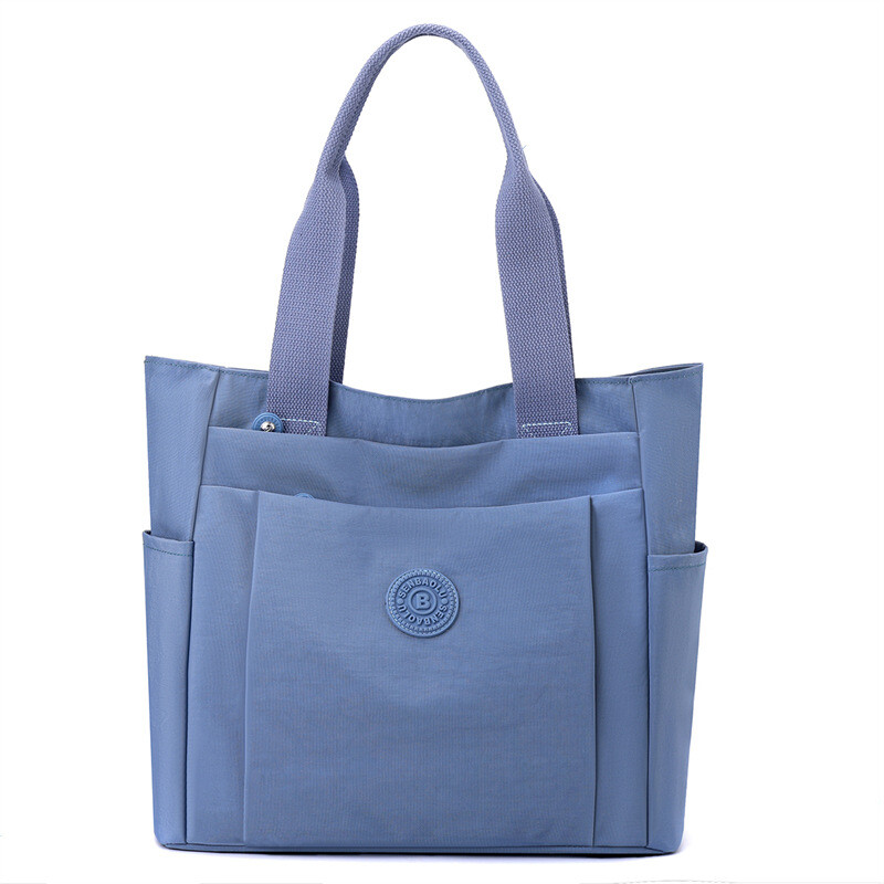 Casual women’s bag casual solid color nylon cloth shoulder portable mother bag