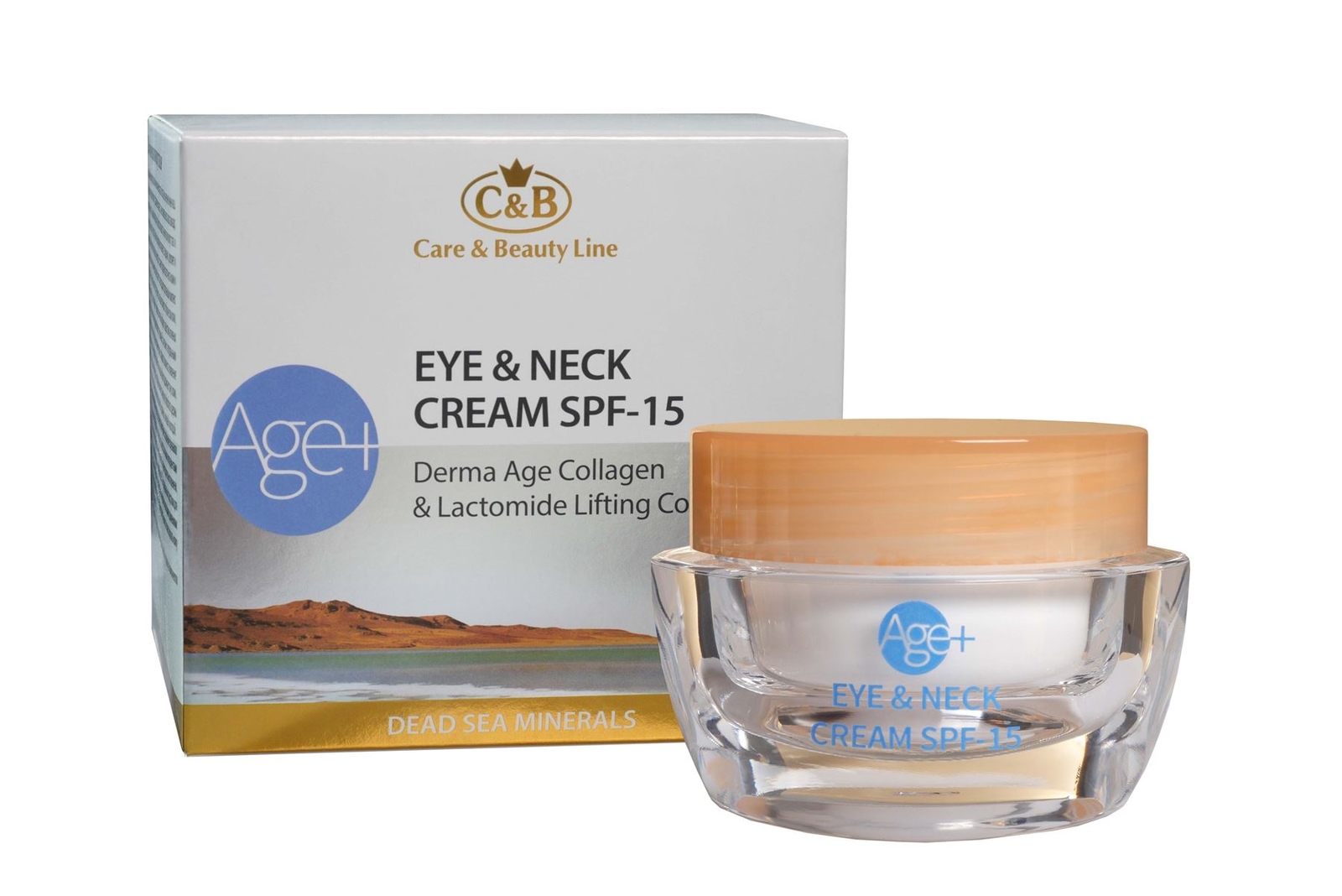 Dead Sea Minerals C&B Age+ Eye & Neck Day Cream SPF-15 Derma Age Collagen