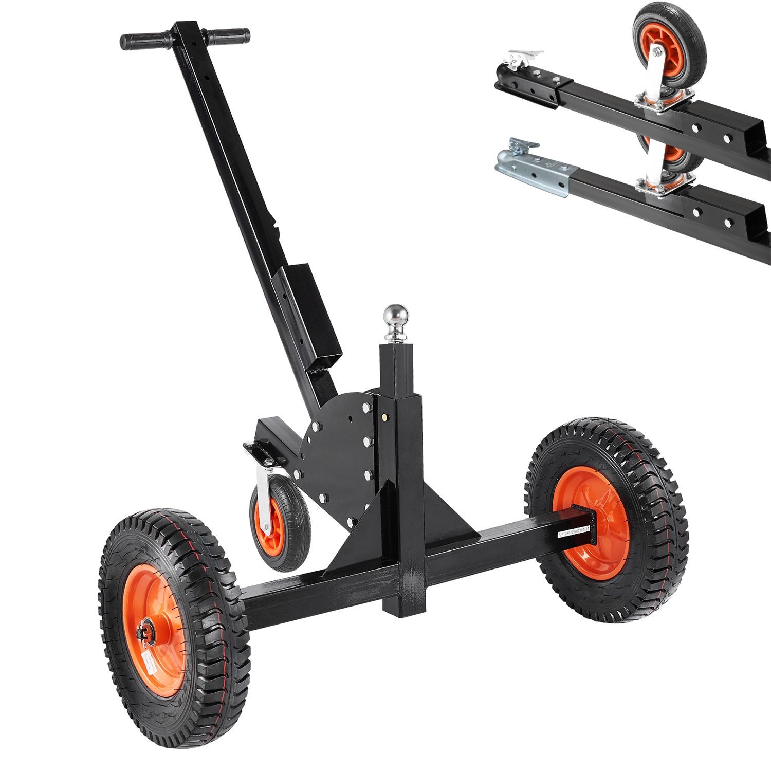 Heavy-Duty Trailer Dolly, 1500lbs Tongue Weight Capacity, 2 in 1 Trailer Mover w