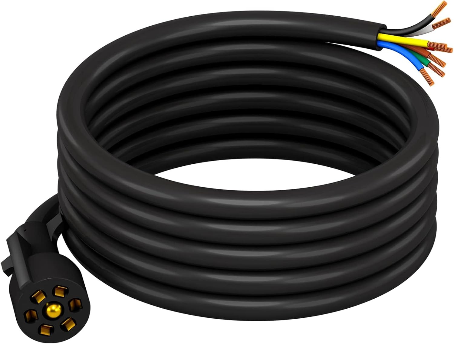 7 Pin Trailer Cord 8ft Heavy Duty Wiring