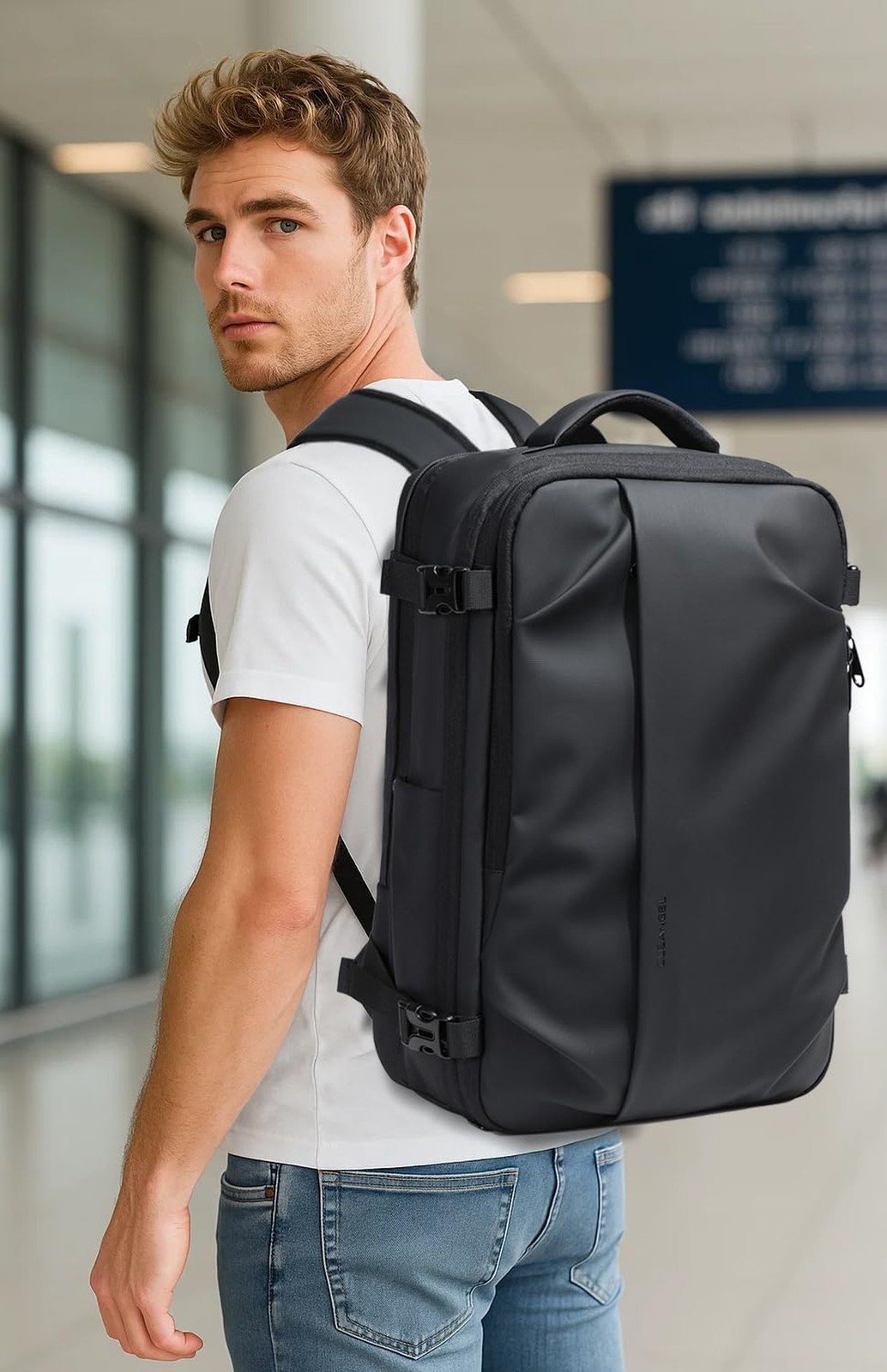 Cusangel vacuum backpack travel with pump compression,18in vac travel 45L exp…