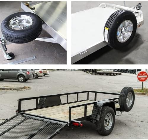 Spare Tire Carrier- Trailer Spare tire Mount, Fits Most 4 & 5 Lugs Wheels, Ho…