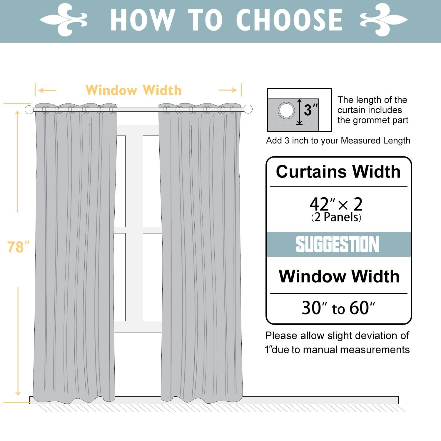 ChrisDowa 100% Blackout Curtains 78 inch Long for Bedroom with Black Liner, 2…