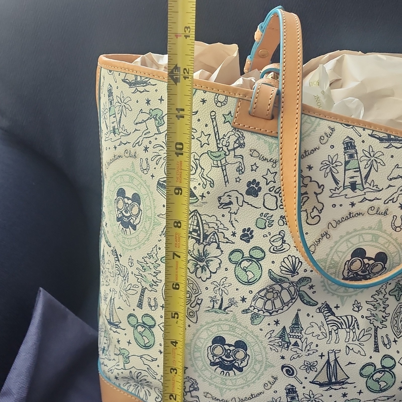 Dooney & Bourke Disney Vacation Club 25th Anniversary Large Multicolor Tote 2016