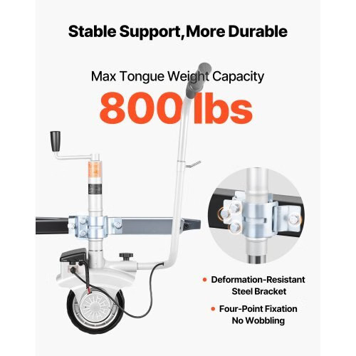 Electric Trailer Dolly, 5500 lbs Towing Capacity, 380W 12V Motorized Jockey Whe