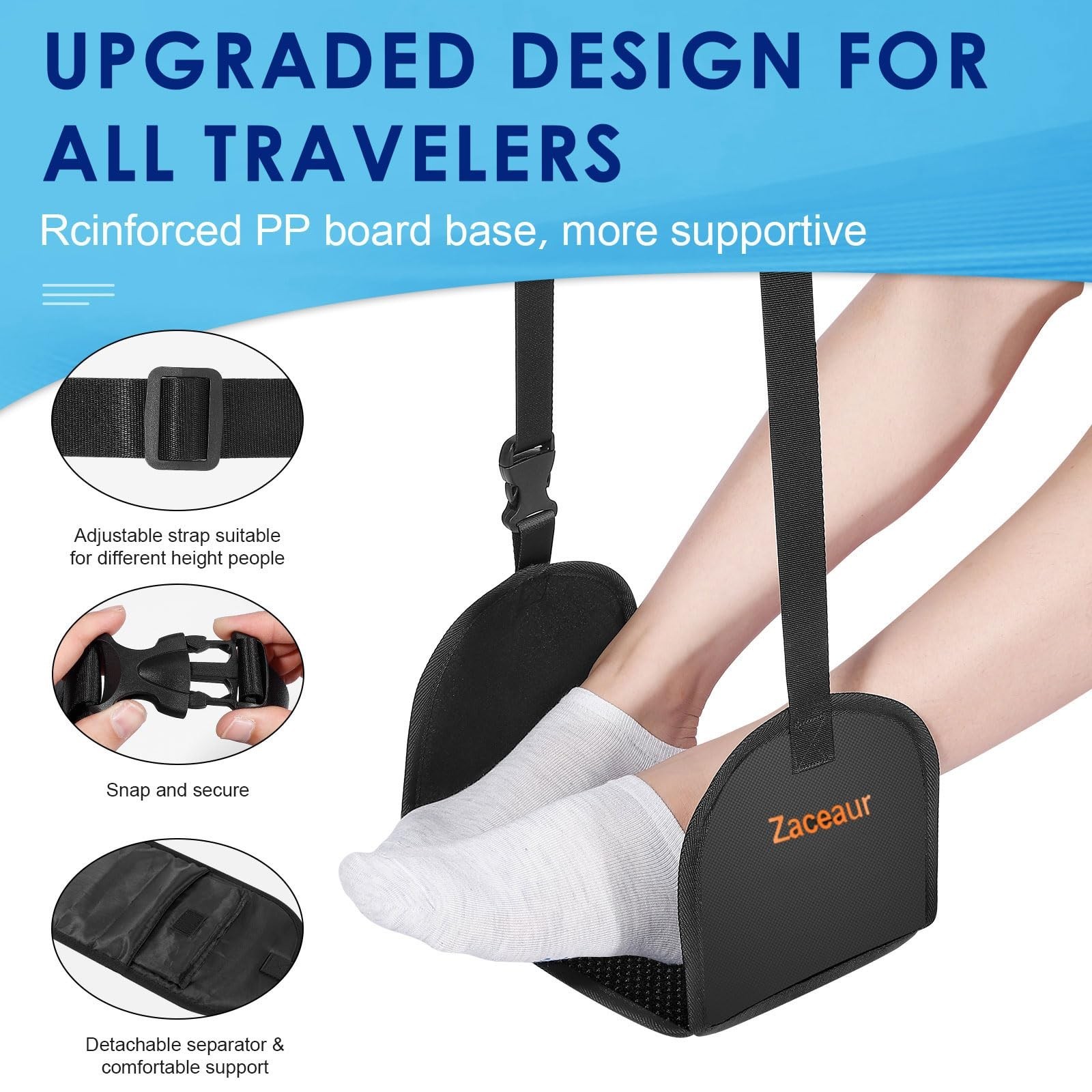 Airplane Foot Hammock – Anti Slip Foot Hammock for Plane Travel to Relax Your…