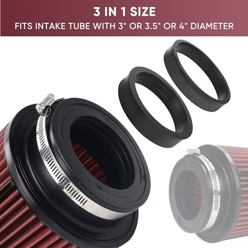 3 3.5 4 Inch Cold Air Intake Filter 76mm 89mm 101mm High Performance Red