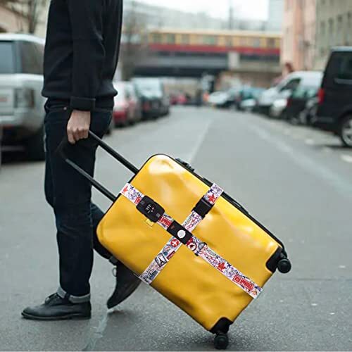 Travelkin Cross Luggage Strap TSA Approved Elastic Suitcase Belt