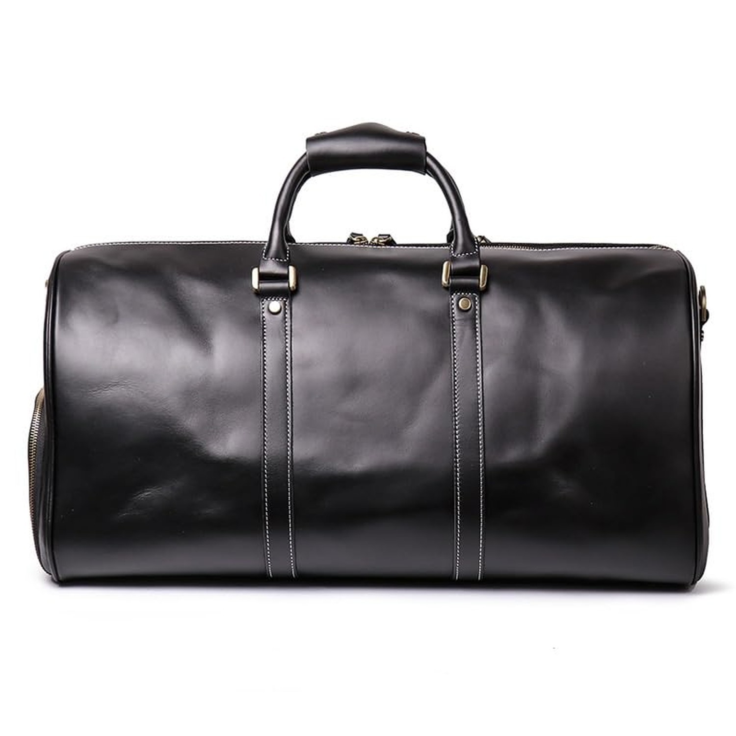 Genuine Leather Men Travel Bag Cowhide Luggage Bags Shoulder Bag Women Weeken…