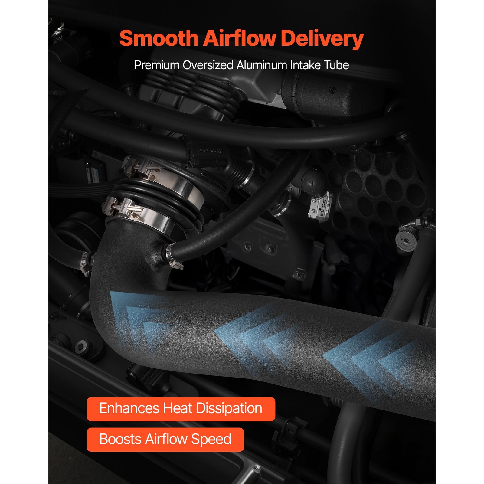 Cold Air Intake, 3.5 Inch Cold Air Intake System + Heat Shield Compatible