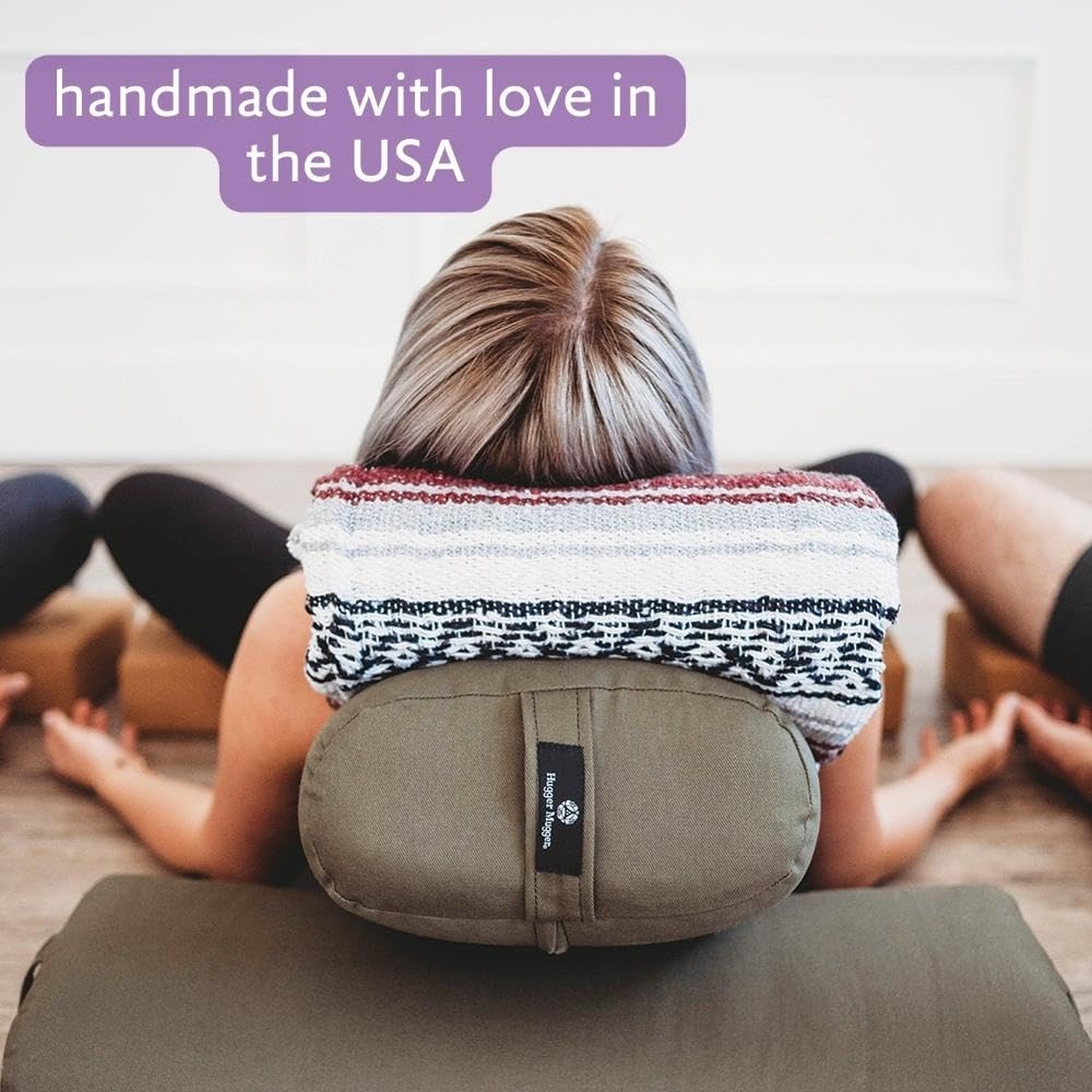 Hugger Mugger Standard Yoga Bolster – Firm, Supportive, Handmade, Durable Plum