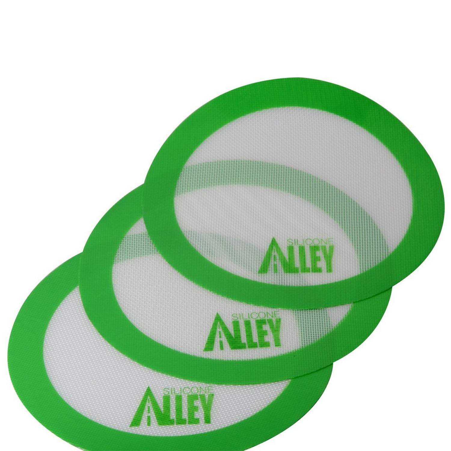 3 Non-stick Mat Pad/Silicone Rolling Baking Pastry Mat Large Round 9.5″ Green
