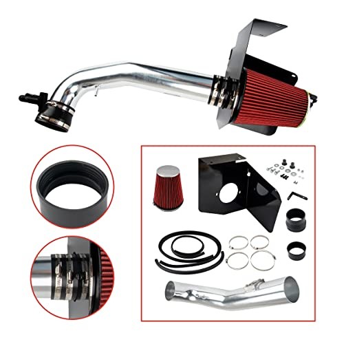 Air Intake Kit, Cold Air Intake System Kits + Filter Aluminum Compatible with