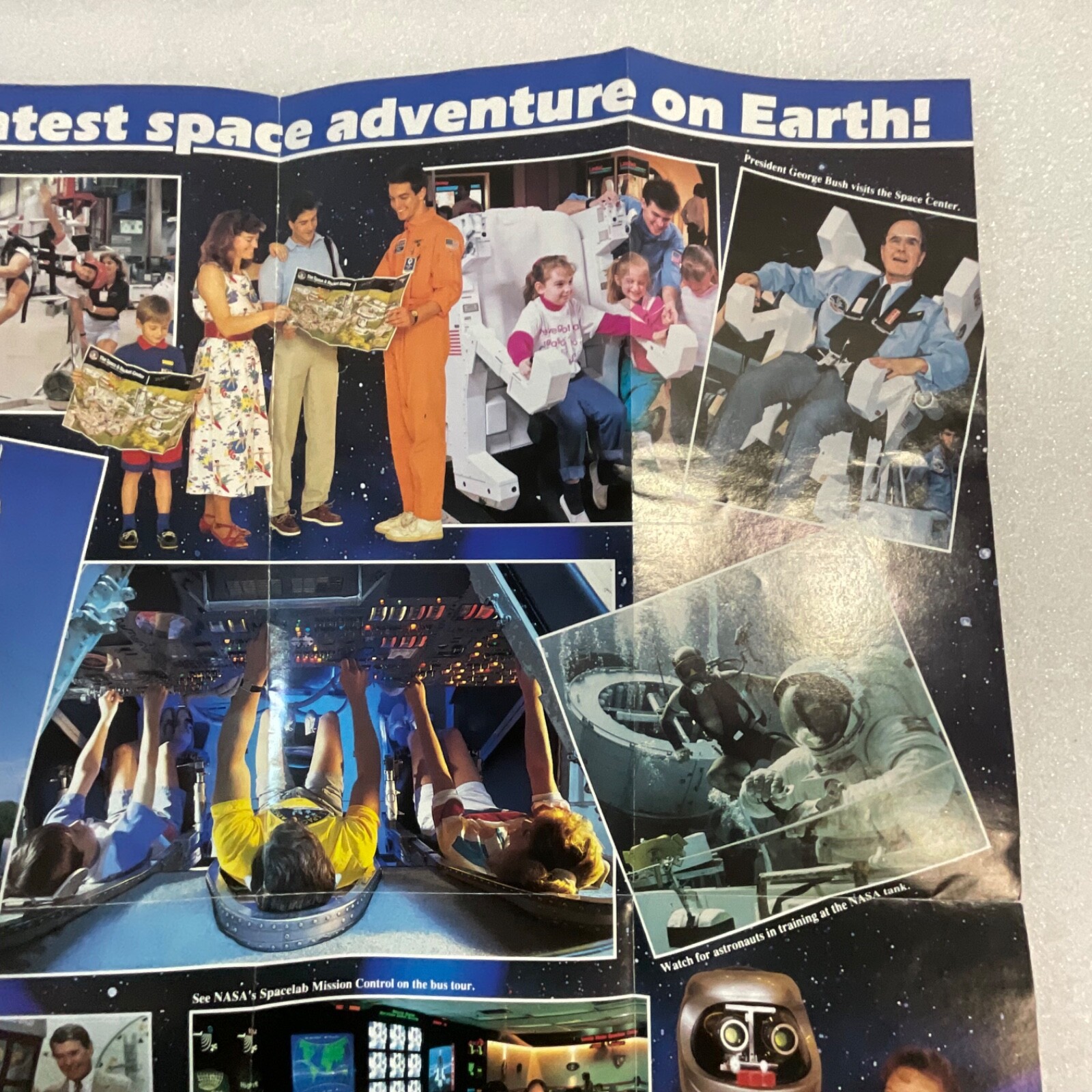 US SPACE & ROCKET CENTER 1991 PAPER INFORMATIONAL PAPER FOLD OUT PAPER EPHEMERA