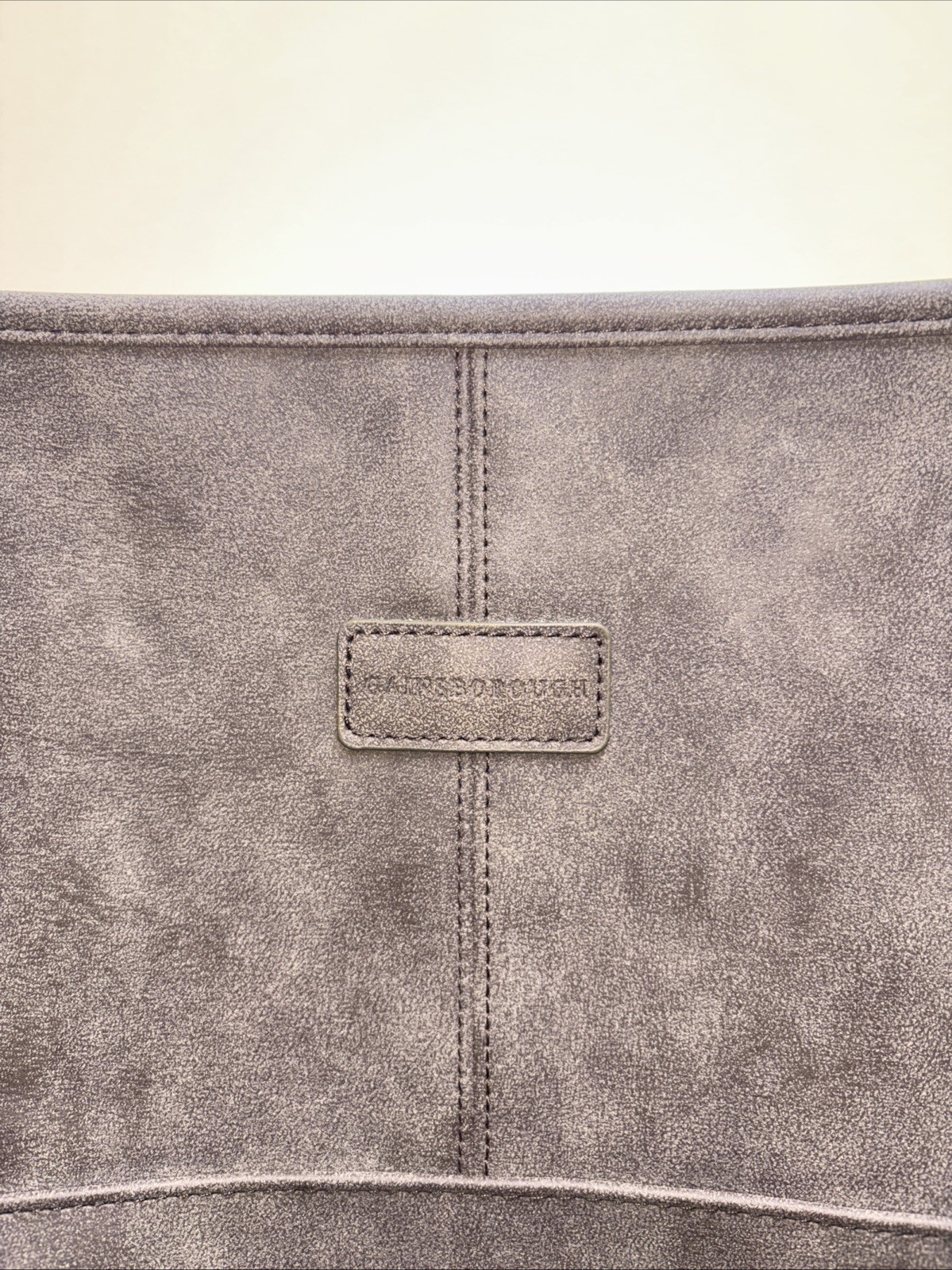 Gainsborough Large Toiletry Clutch Cosmetic Bag Taupe/Brown Zipper 12” Wide