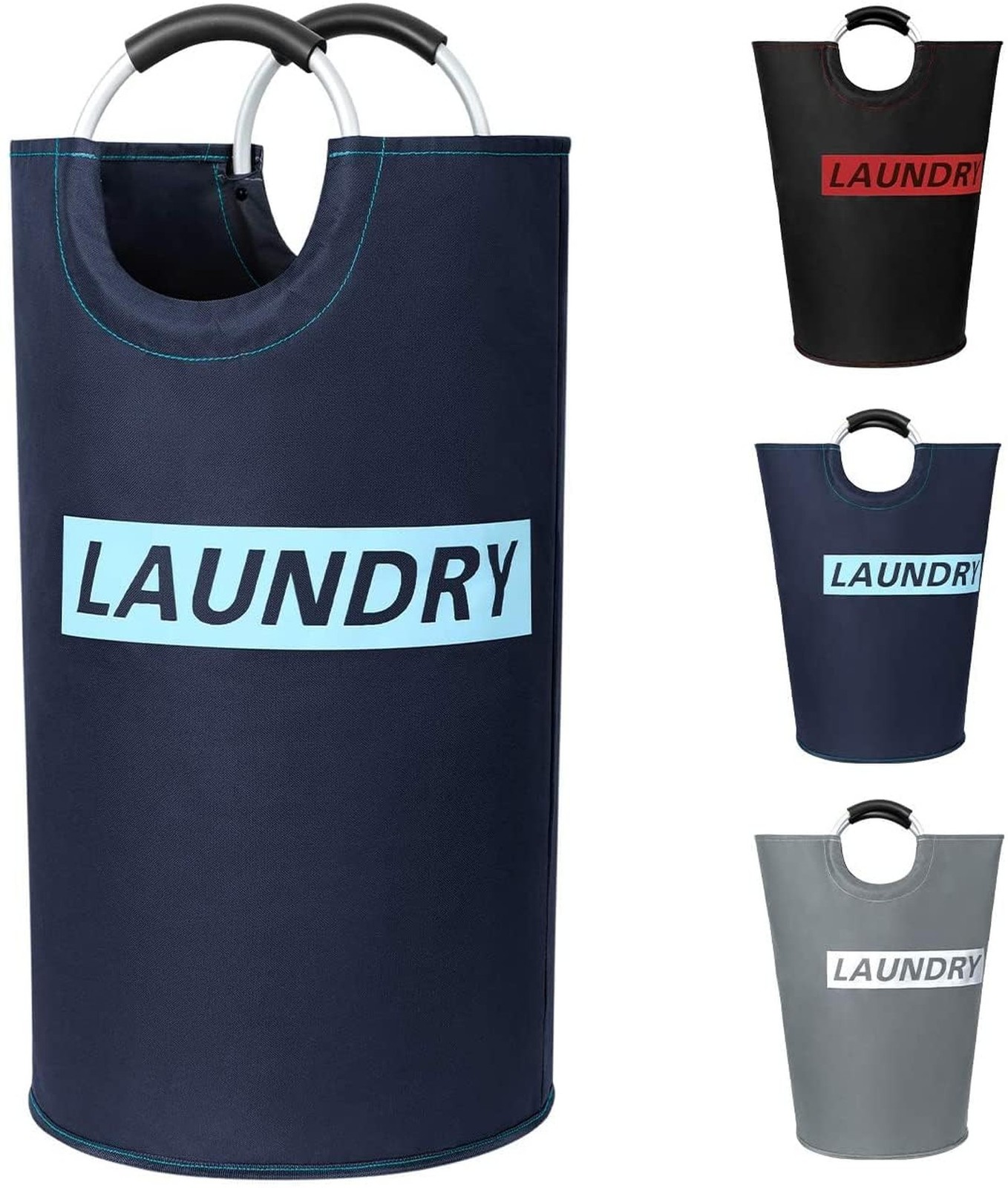 82L Large Laundry Basket Collapsible Fabric Hamper Tall Foldable Laundry Bag …