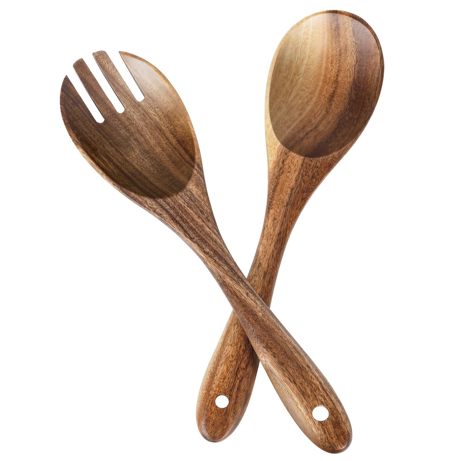 Salad Tongs, Wooden Spoons, Salad Tongs for Serving, 10-inch Serving Utensils…