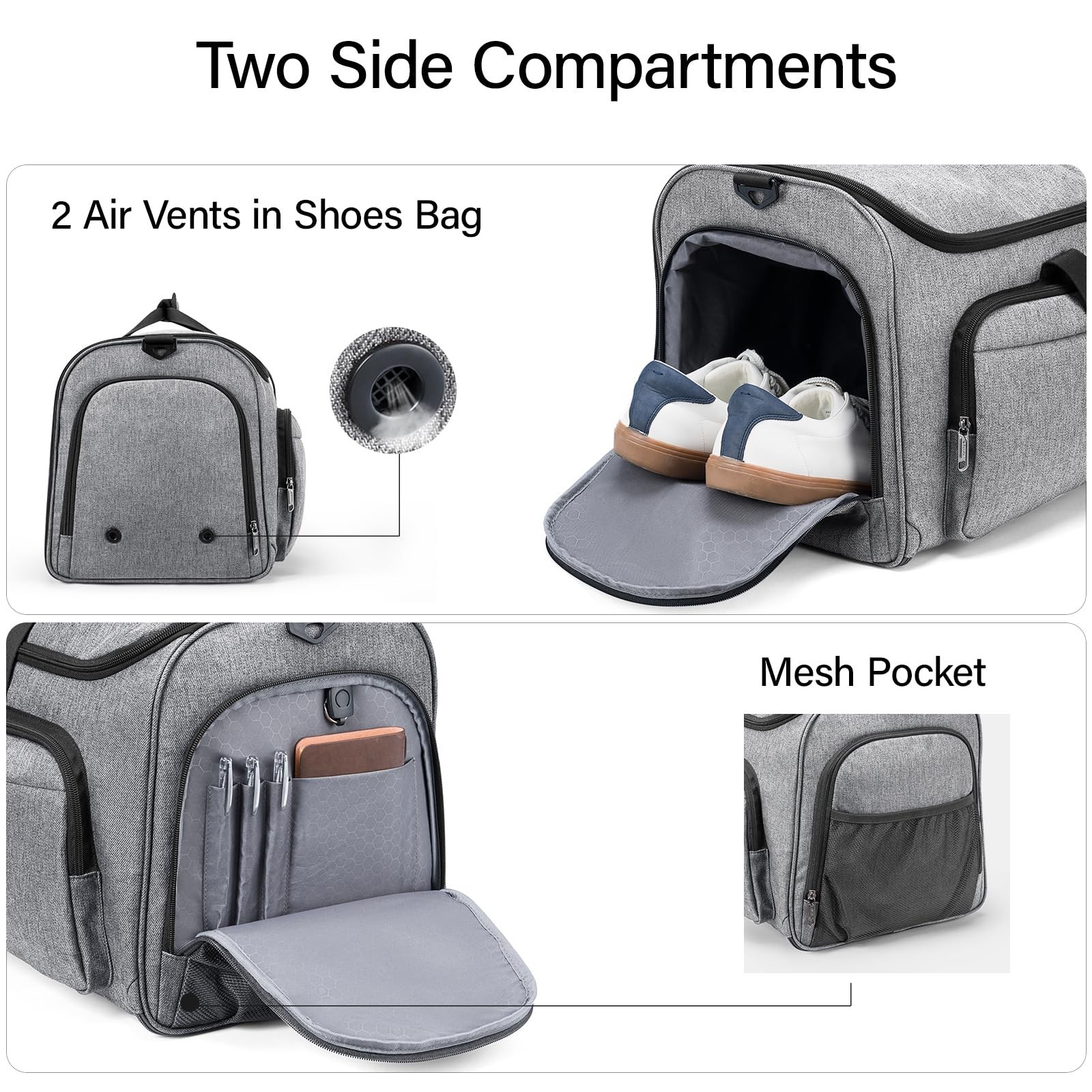 Hanke Carry on Garment Bags for Travel,Convertible Duffle Bag Luggage Bag Wee…
