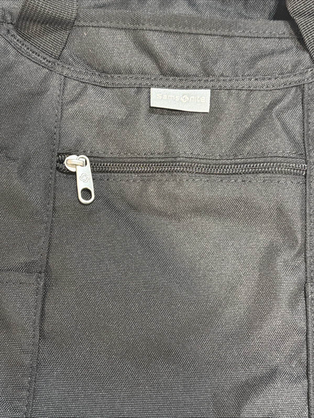 Samsonite Black Foldaway Packable Tote Sling Bag 15.5 x 12.5 x 6″ NWT $30