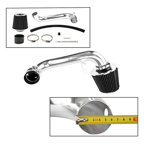 Air Intake Kit, 2.5″ Cold Air Intake System Kits w/Filter Aluminum Replacement