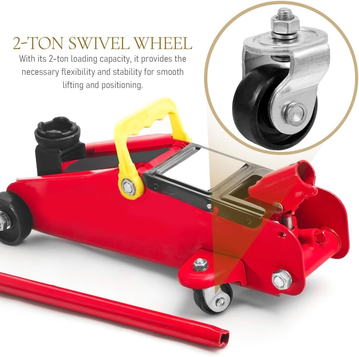 2Pcs Trailer Jack Front Wheels Swivel Replacement Heavy Duty Steel Car Jack A…