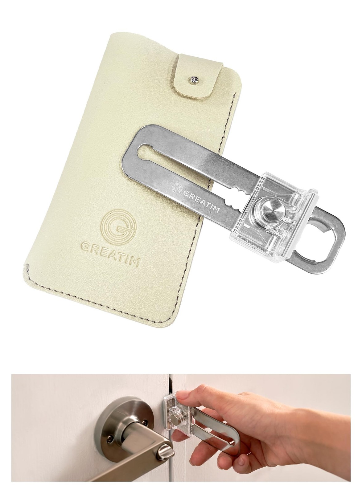 Greatim Portable Door Lock for Travel Hotel Safety, Stainless Steel Security …