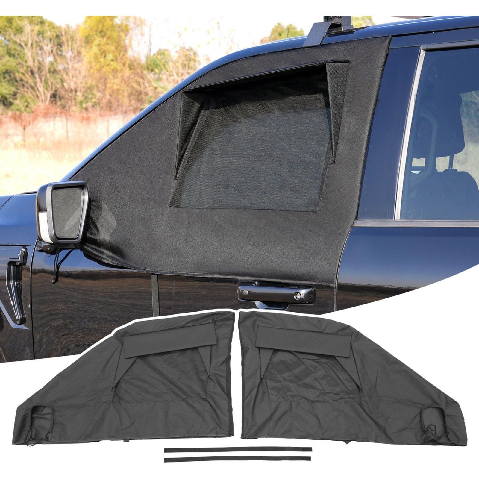 NEW Sun Shade Set Fits Ford F150 2015-2025 Front Side Window Shade Car Camping