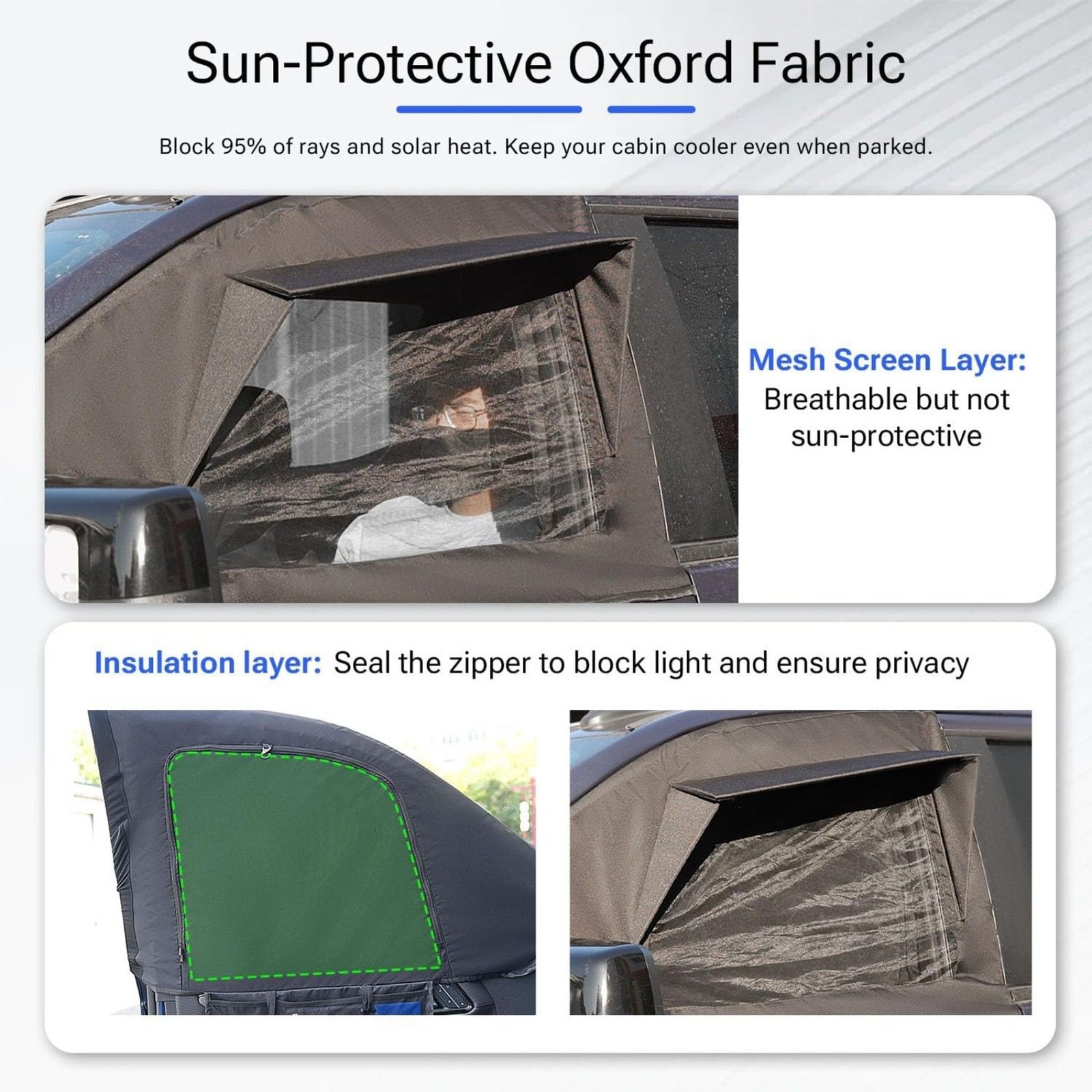 NEW Sun Shade Set Fits Ford F150 2015-2025 Front Side Window Shade Car Camping