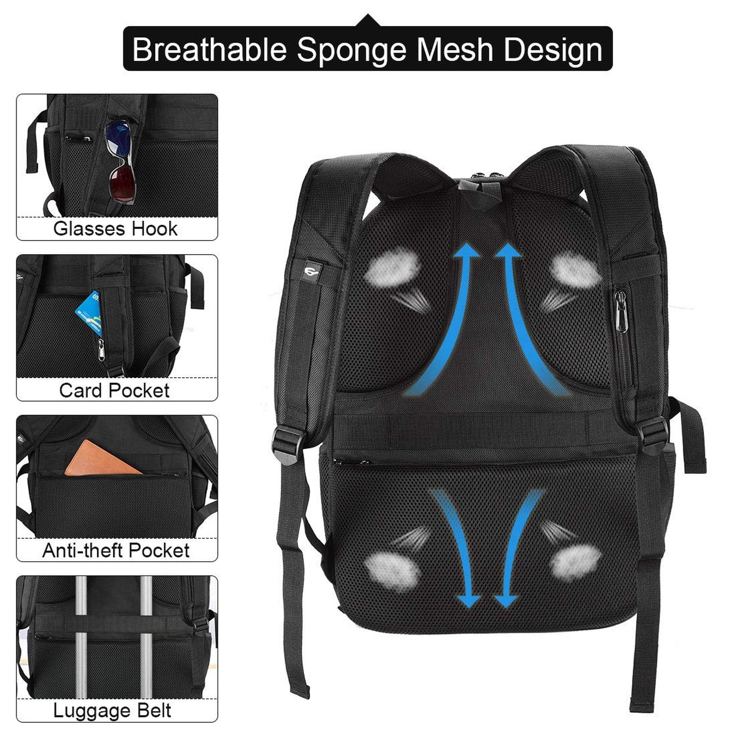 NEWHEY Laptop Backpack 17 Inch Business Travel Backpacks for Men Women Extra …
