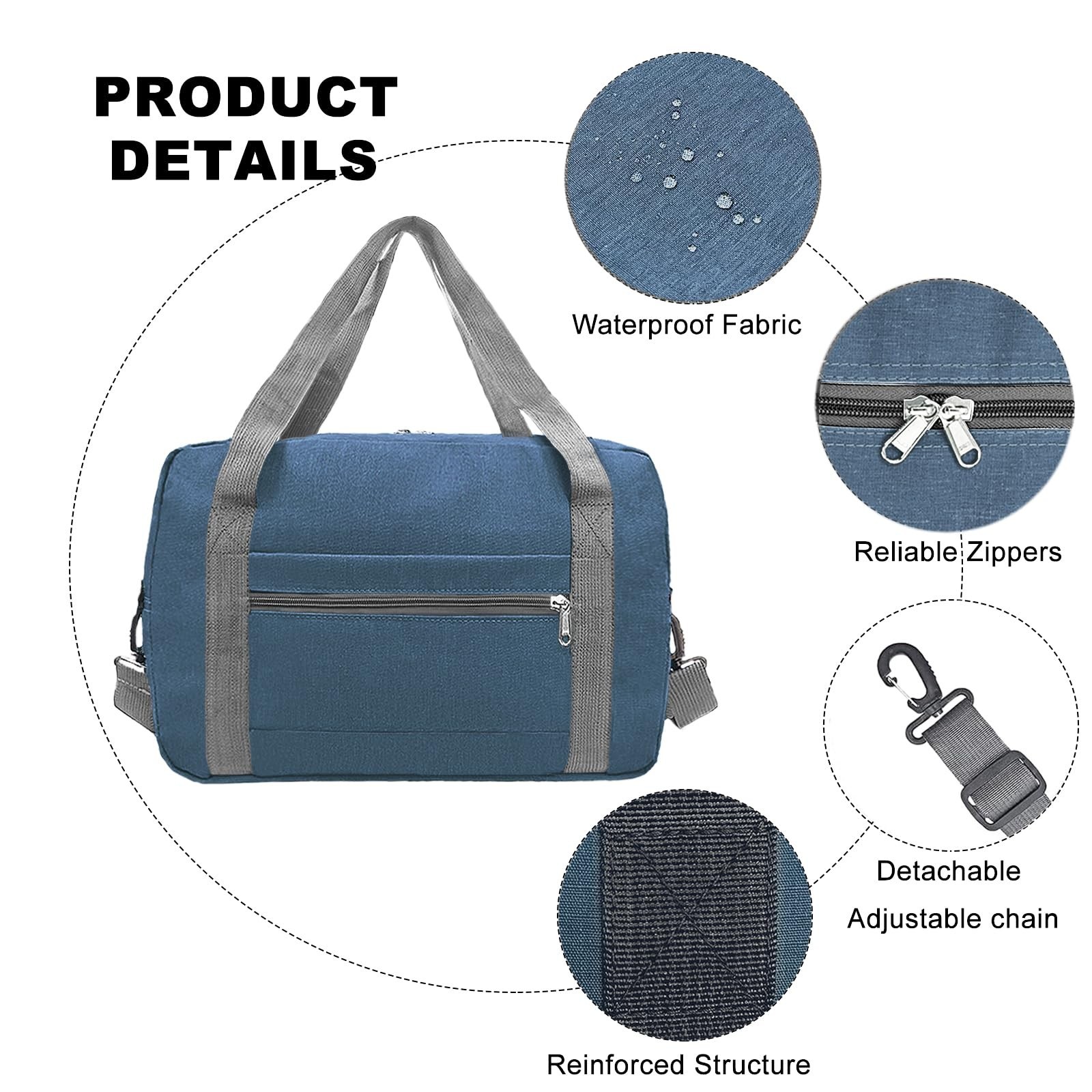 Foldable Carry on Luggage Bag 22x14x9 Personal Item Bag for Airplanes Travel …