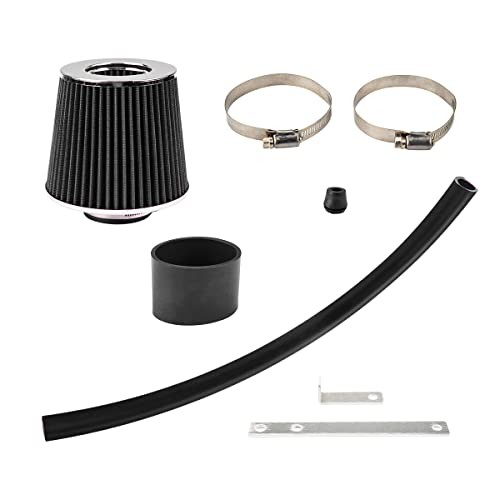 Air Intake Kit, 2.5″ Cold Air Intake System Kits w/Filter Aluminum Replacement