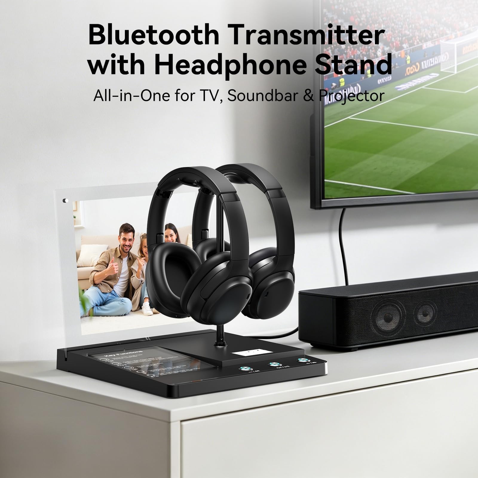 1Mii B3+ Bluetooth 5.3 Transmitter for TV/PC to 2 Headphones/Speakers | Bluet…