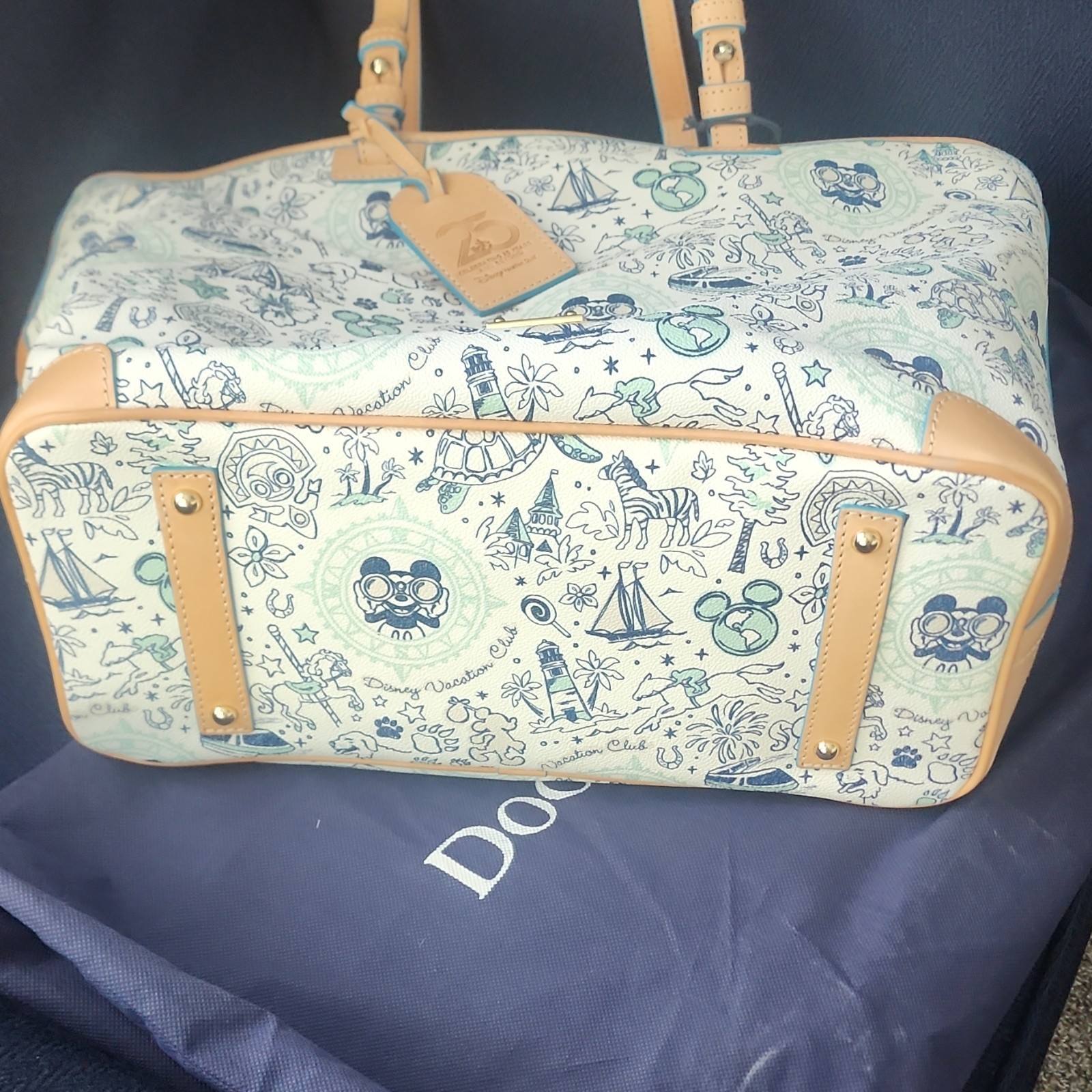 Dooney & Bourke Disney Vacation Club 25th Anniversary Large Multicolor Tote 2016
