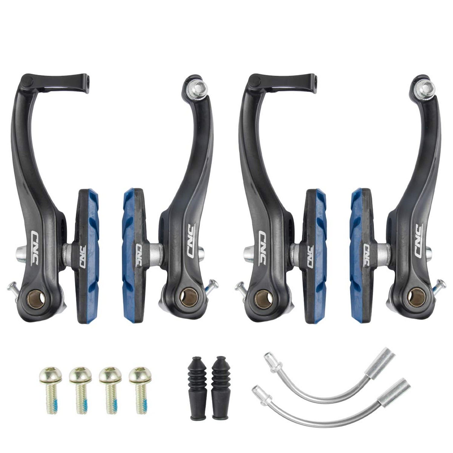 Chooee Mountain Bike Linear V-Brake Set Front and Rear 2 pairs/ Black Blue
