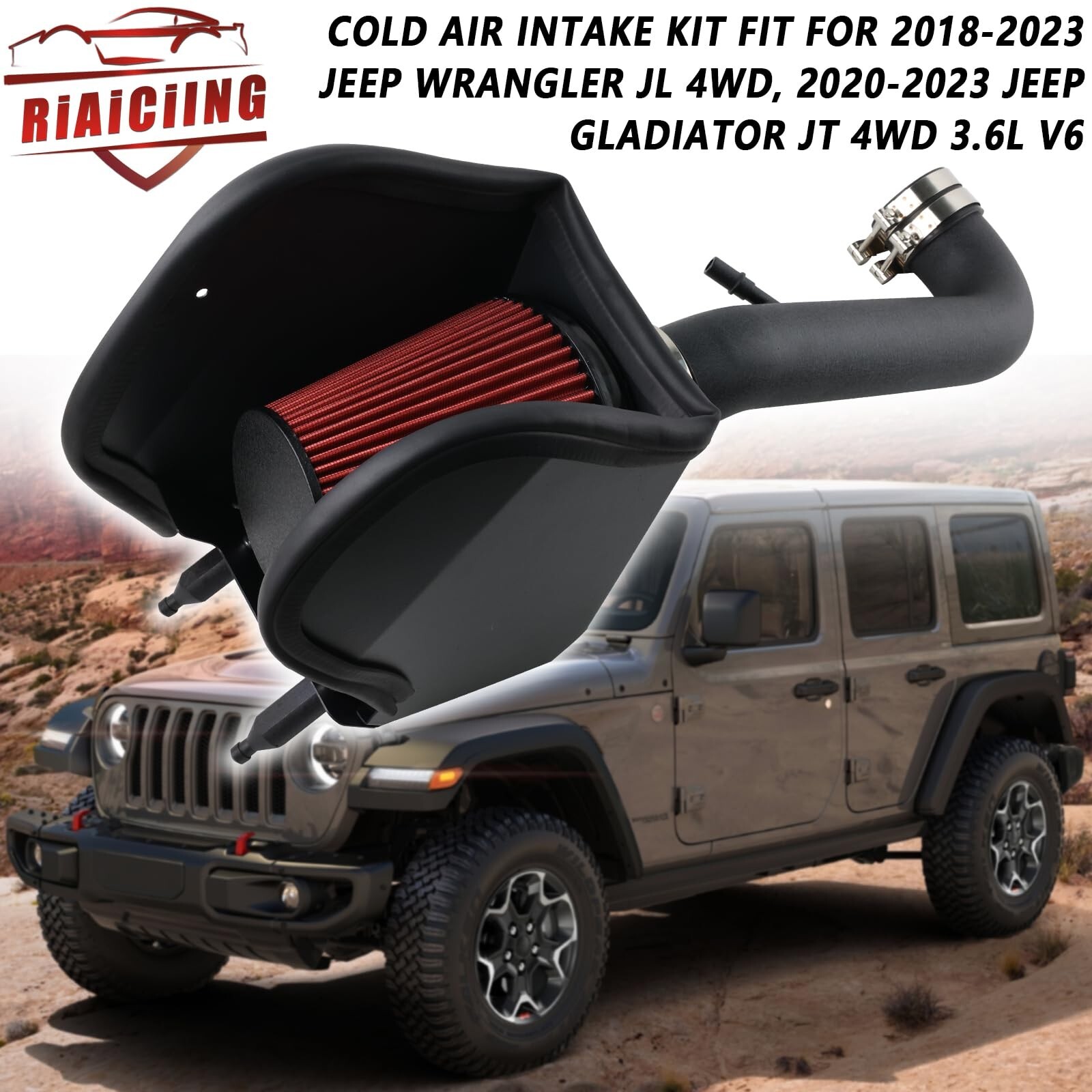 Cold Air Intake Kit with Heat Shield Compatible with 2018 2019 2020 2021 2022…