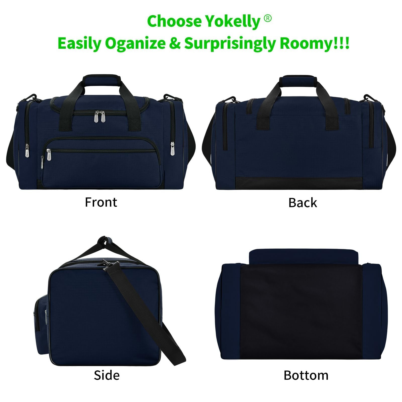 Sports Duffel Bag 26 Inch Travel Gym Duffle – Navy Blue 26 inch – 1.0