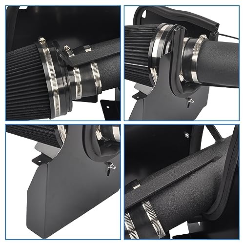4″ Cold Air Intake System + Heat Shield Compatible with 1999-2006 GMC/Chevy V8