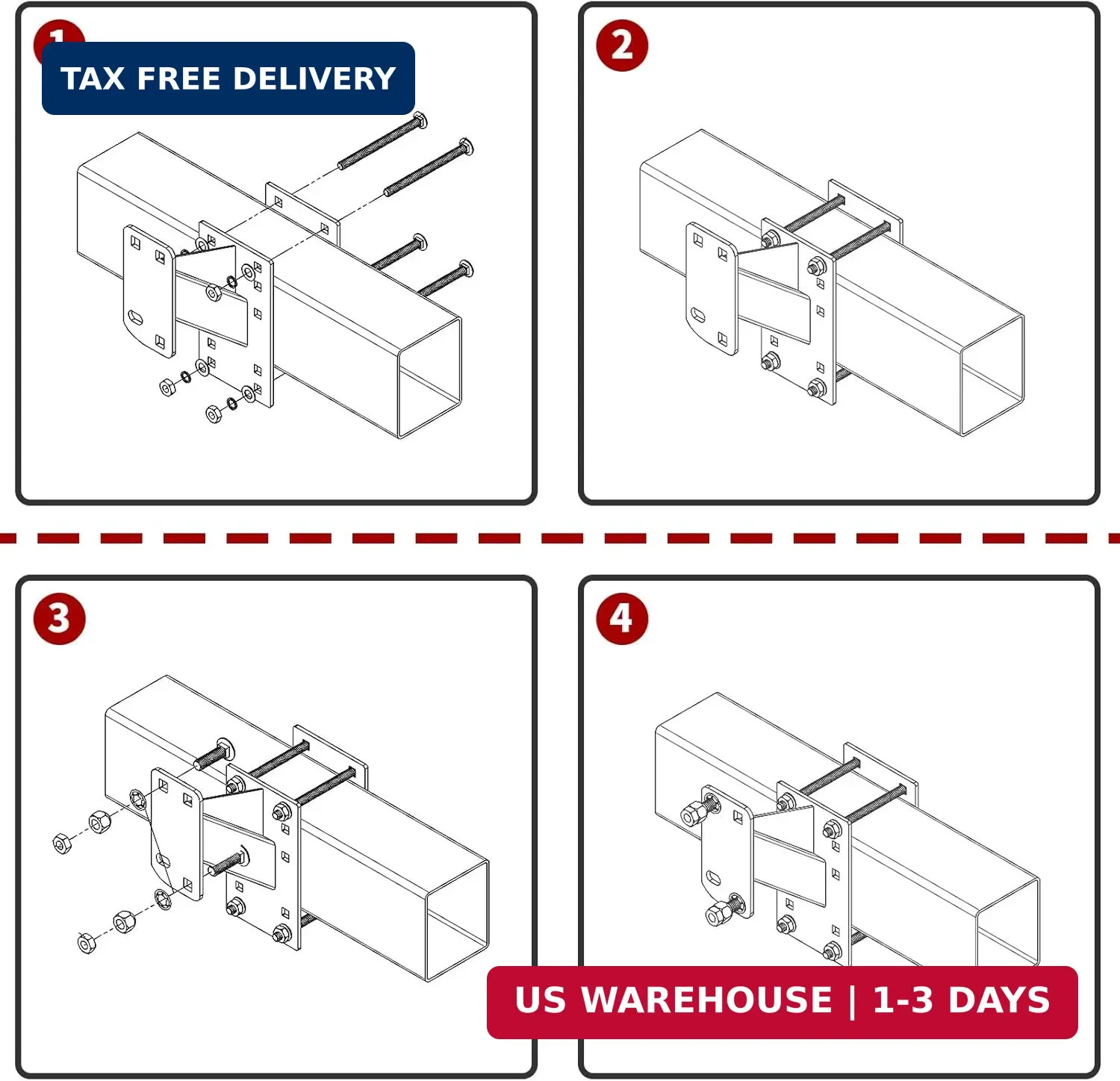 Trailer Spare Tire Mount for Utility,Spare Tire Carrier,Heavy Duty Holds up to 1