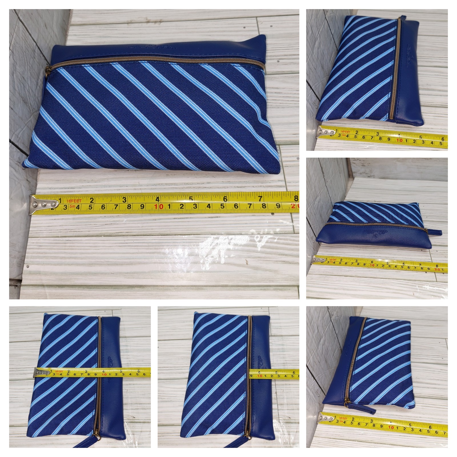 United Airlines Brooks Bros 1stClass Blue Zip Full Ammenity Travel Pouch/Kit NEW