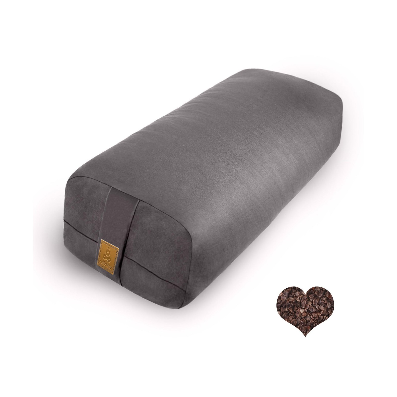 Organic Buckwheat Bolster (24X10.5X5.5 in) Supportive Rectangular M… Fast Ship