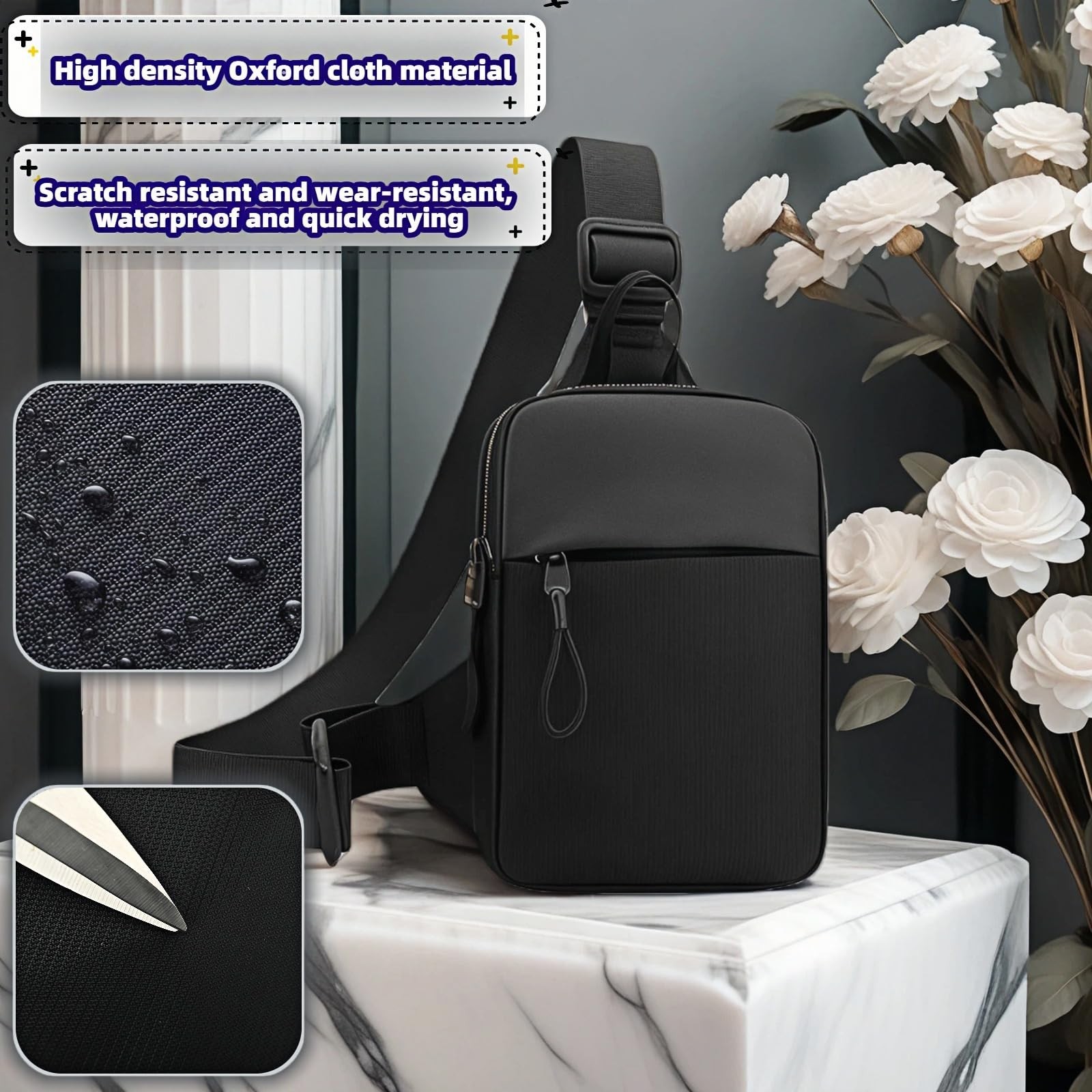 Lightweight Water-Resistant Crossbody Bag, Multi-Pocket Organizer for Phone, …